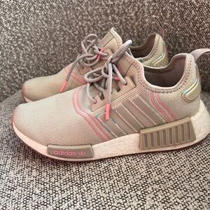 Adidas Cream and Pink Casual Shoes